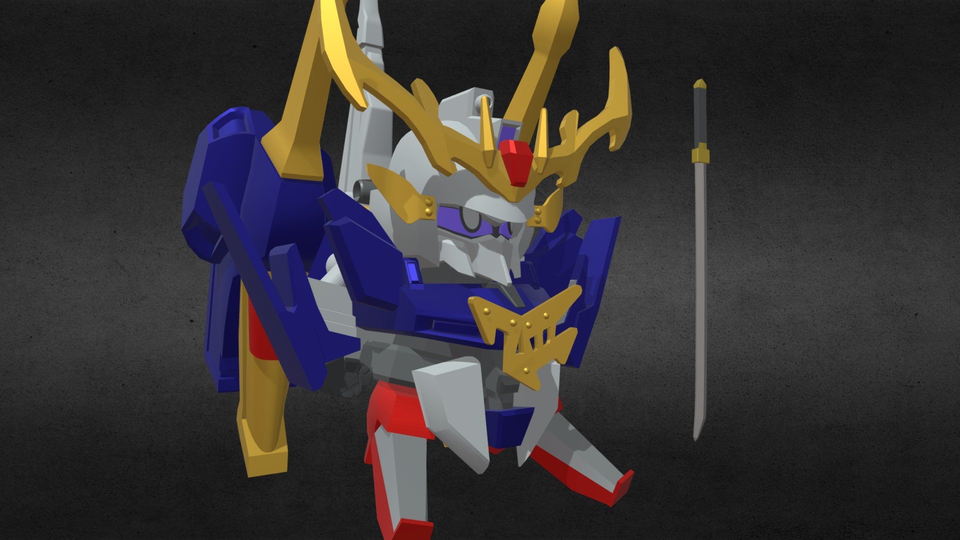 [SD Gundam] 鉄機武者鋼丸 TenkiMushaHaganeMaru