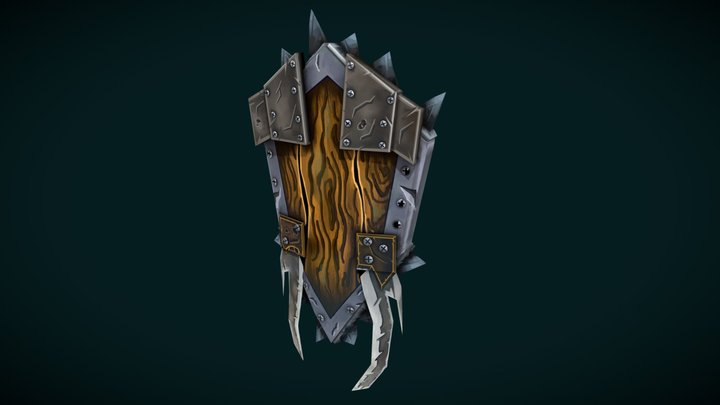 Hand painted: Shield 3D Model