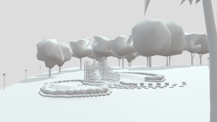 Pavilion 3D Model + Landscape 3D Model