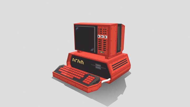 Soviet Retro PC Agat 3D Model