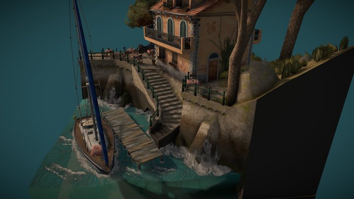 DAE Diorama - By The Ocean 3D Model