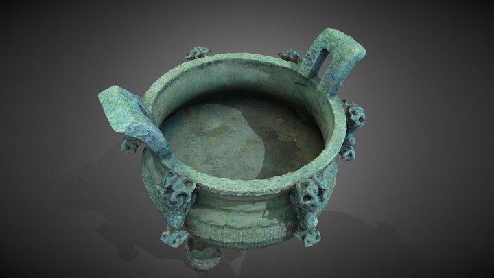 中国古代青铜鼎模型 3D Model