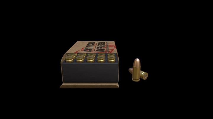 9mm Ammo Box 3D Model