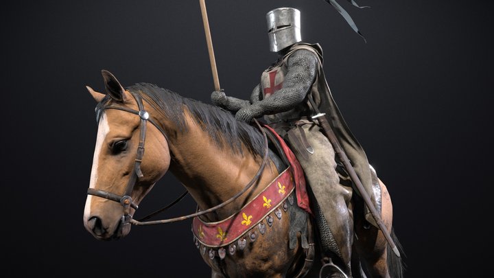 BMS Medieval - Templar Rider 3D Model
