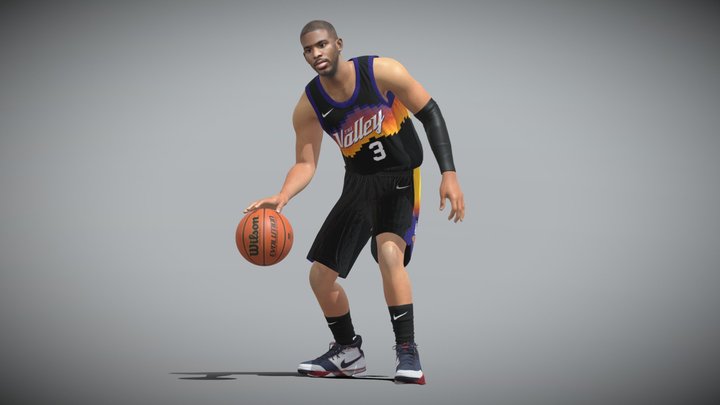 3D Rigged Chris Paul NBA 3D Model