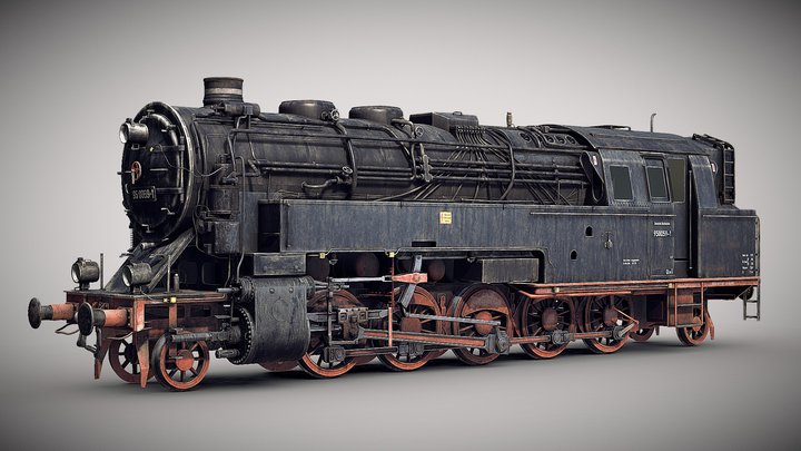DRG Class 95 - Prussian T 20 Steam locomotive 3D Model