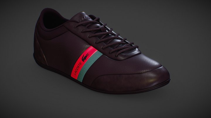 Lacoste Men's Storda 318 1 U Sneakers (black) 3D Model