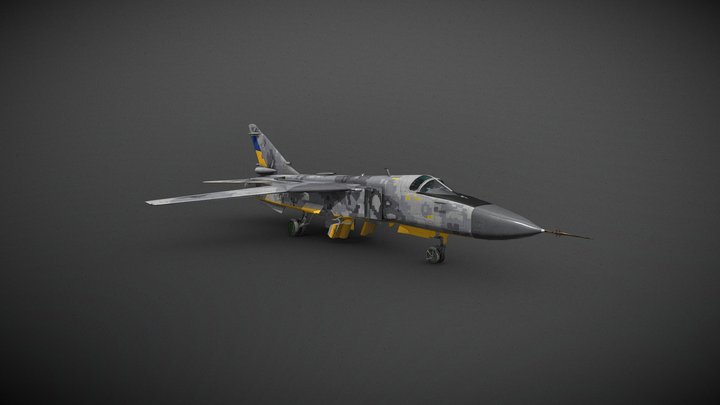 SU-24 Ukraine Regular High Visibility 2015 3D Model