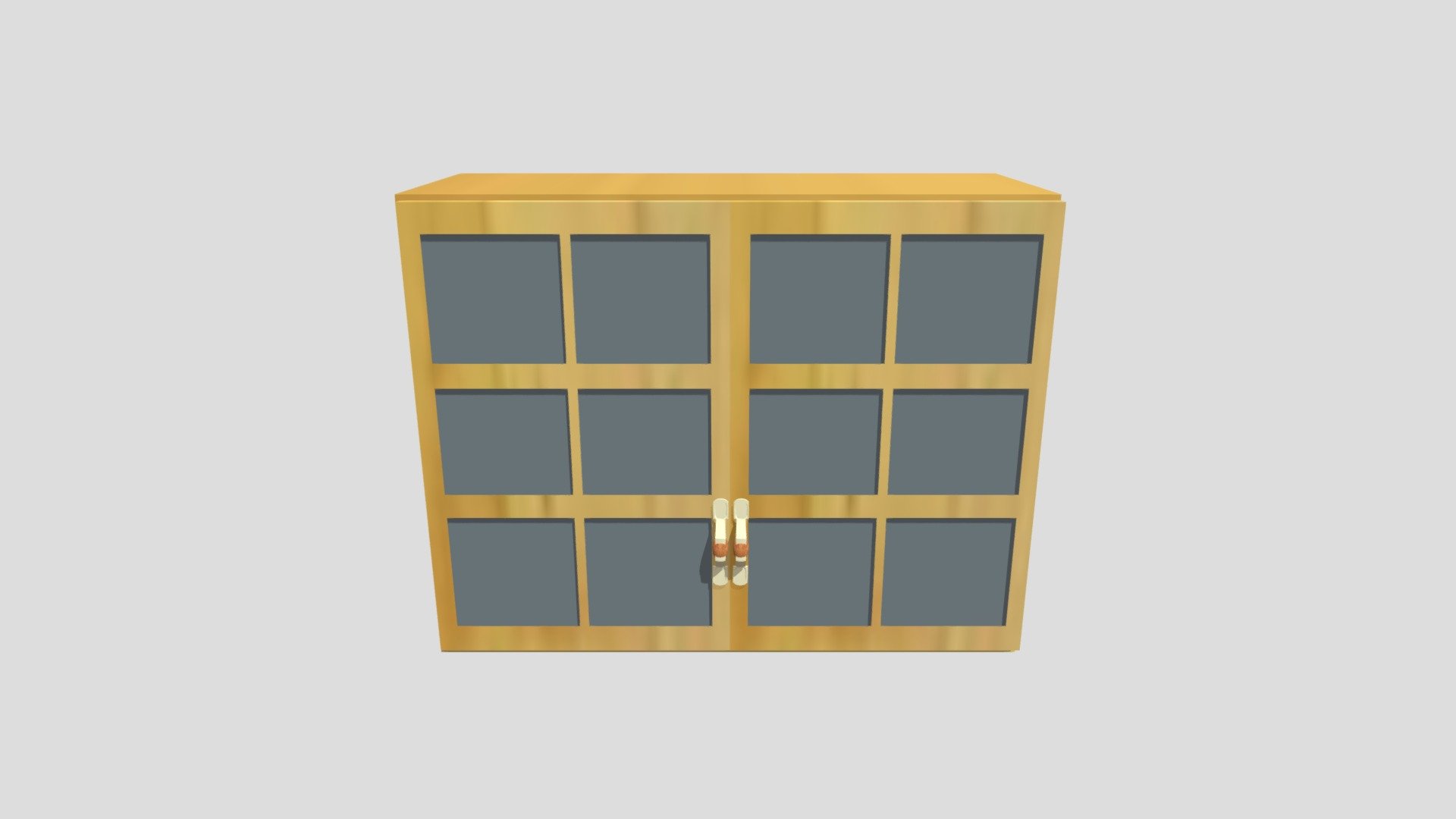 Wood glass door cabinet 756