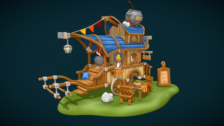 The Traveling Wagon 3D Model