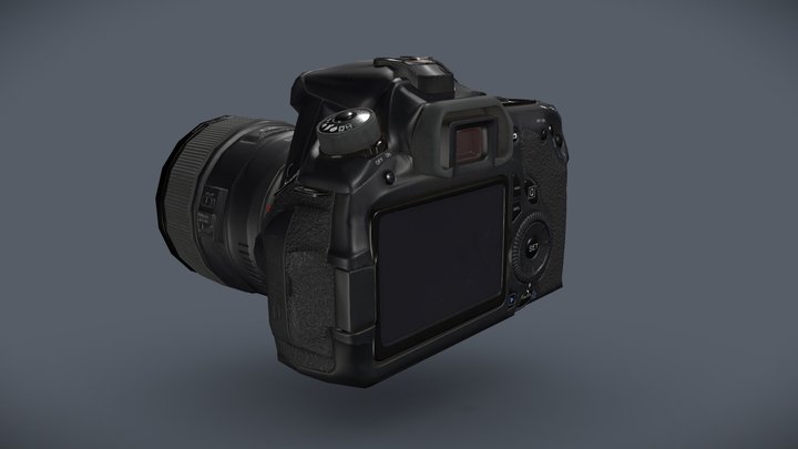 Canon Camera with Lens 3D Model