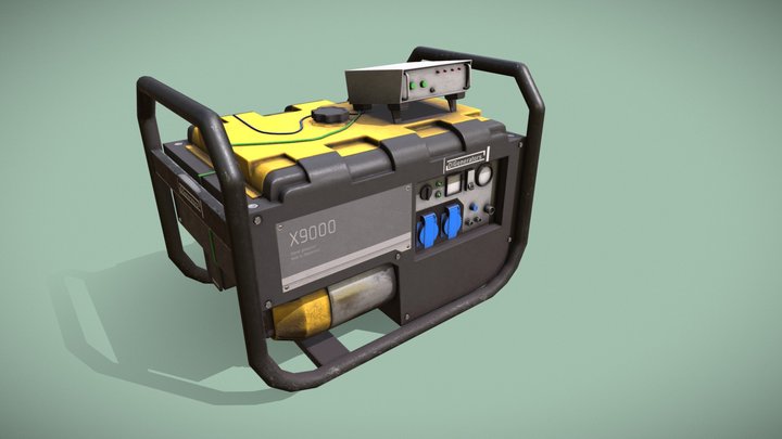 Diesel Generator Game-Ready 3D Model