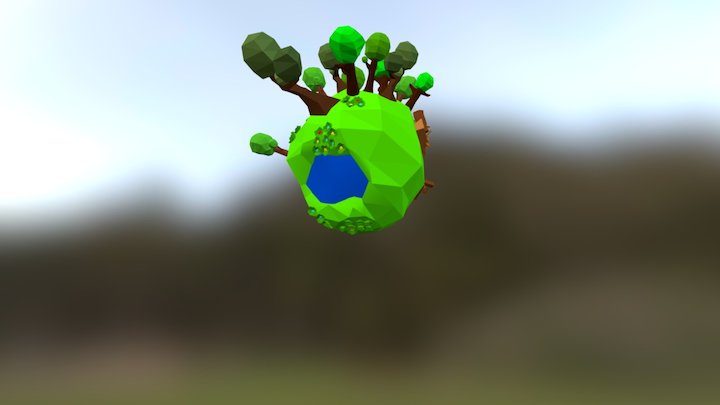 Low Poly Sphere 3D Model