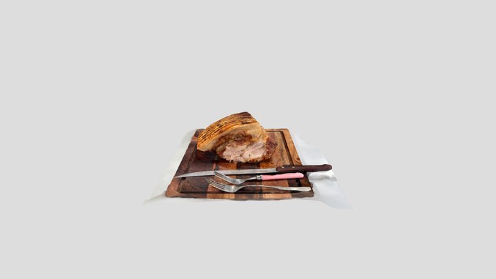 Danish Flæskesteg (pork roast) 3D Model