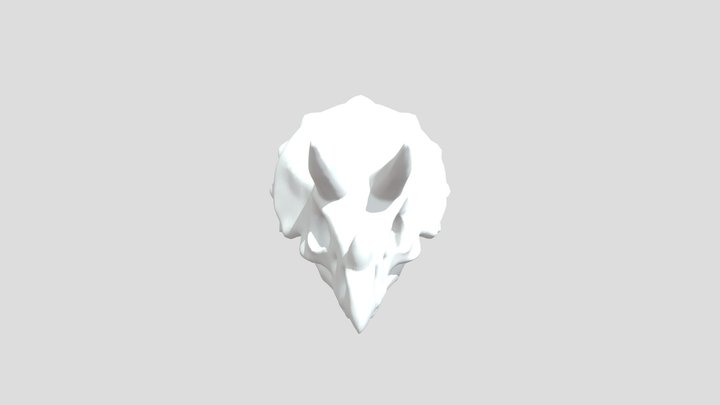 Triceratops Sculpture 3D Model
