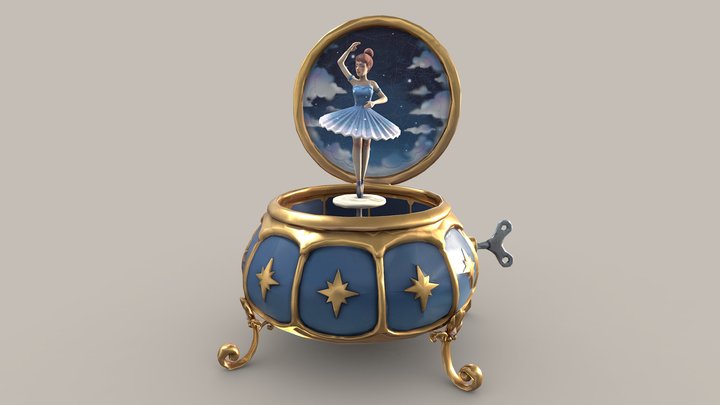 Ornate Music Box 3D Model