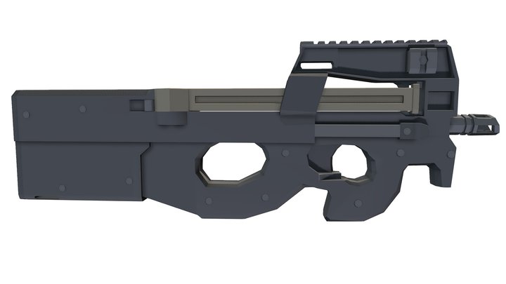 FN P90 - Low Poly 3D Model