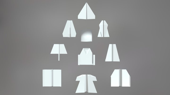 Paper Airplanes 3D Model