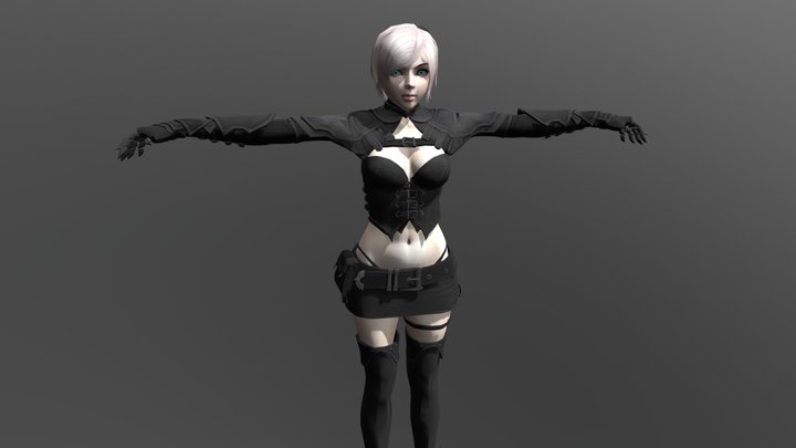 Cindy Furyan - FBX Rigged Character 3D Model