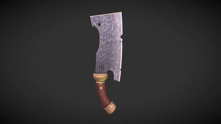 Melee Weapon Butchers Knife Sword Knife 3D Model