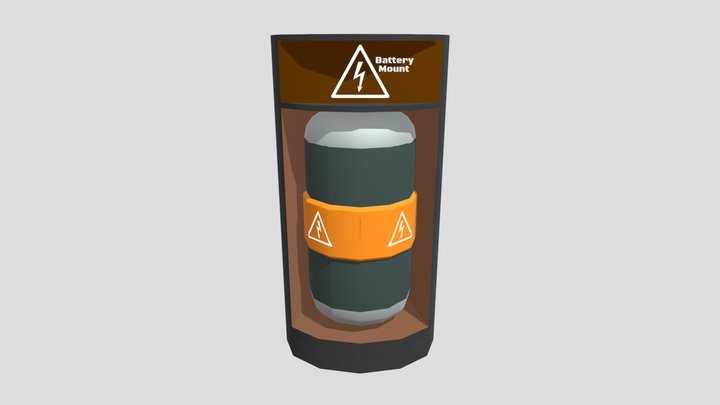 Battery and Mount 3D Model