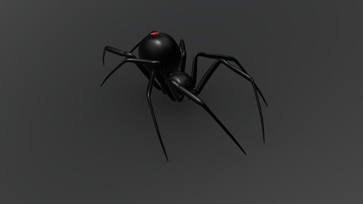Black Widow Spider 3D Model