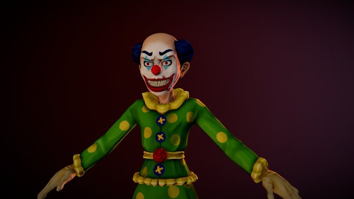 Creepy Clown 3D Model