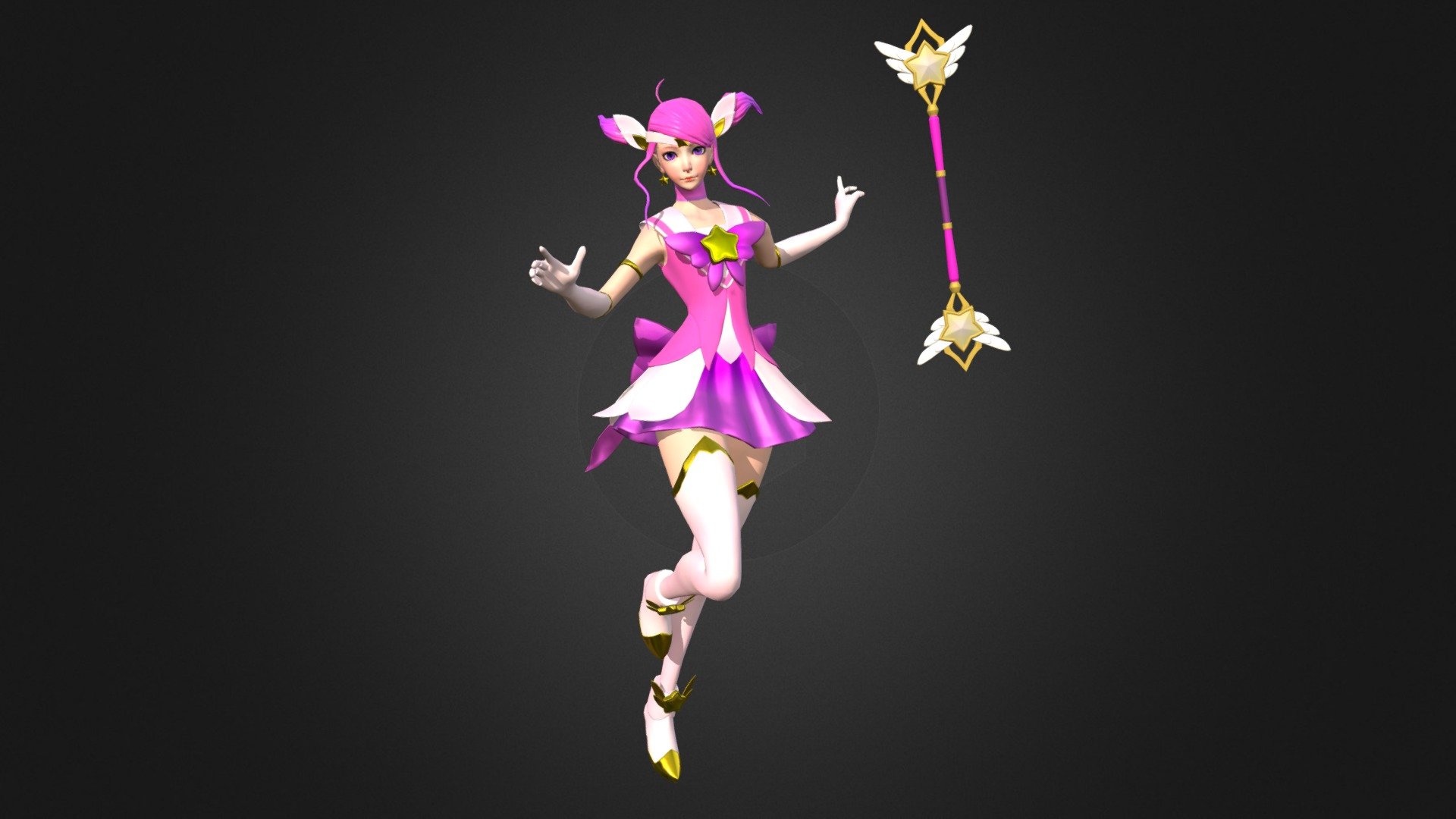 Star Guardian Lux [LOL] 3D printed unpainted unassembled resin model