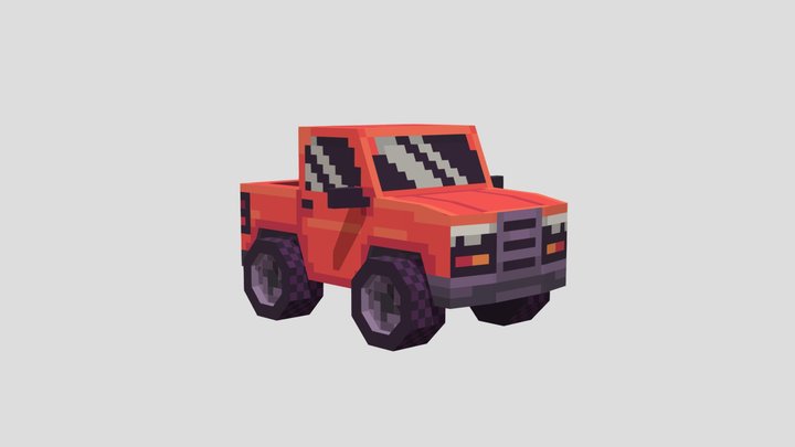 Low-Poly Truck 3D Model