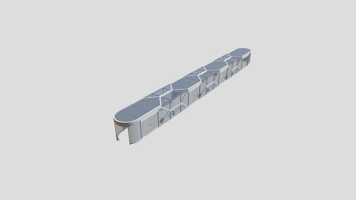 tram station 3ds 3D Model