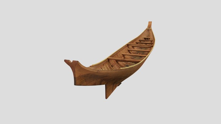 30 foot Haida Canoe 3D Model