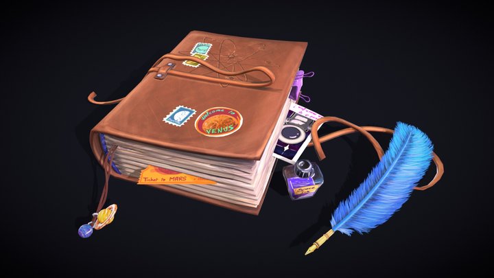 Travel diary of a Space tourist 3D Model