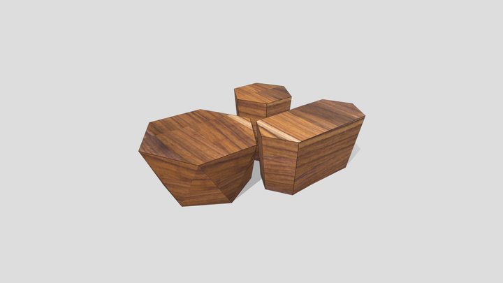 Table-basse-gigogne-espoo-boisbeige 3D Model
