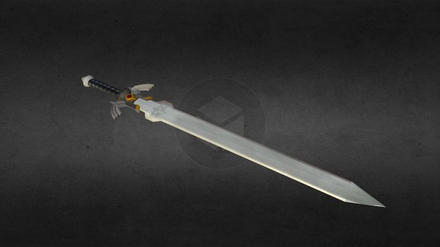 Black Master Sword 3D Model