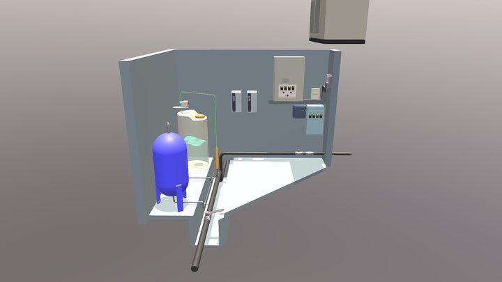 Pump House Model 3D Model