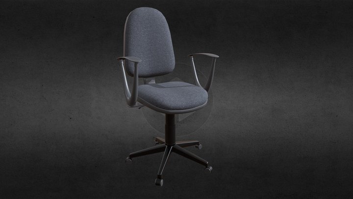 Armchair (Офисное кресло) low poly 3D Model