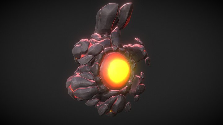 Enemy Asset "Rock Bomb" 3D Model