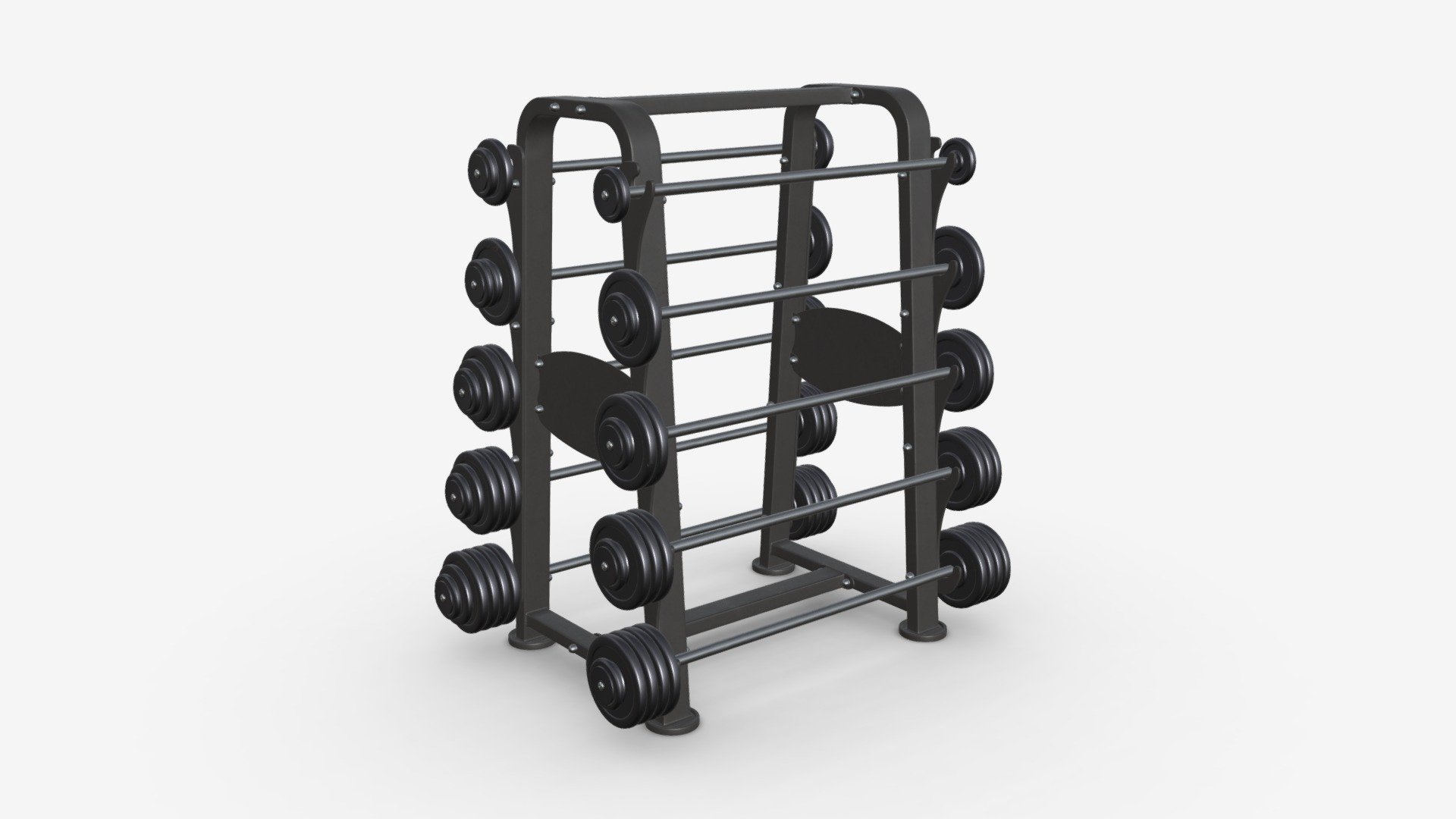 Barbell set on rack 01 Buy Royalty Free 3D model by HQ3DMOD (AivisAstics) [c9209a8