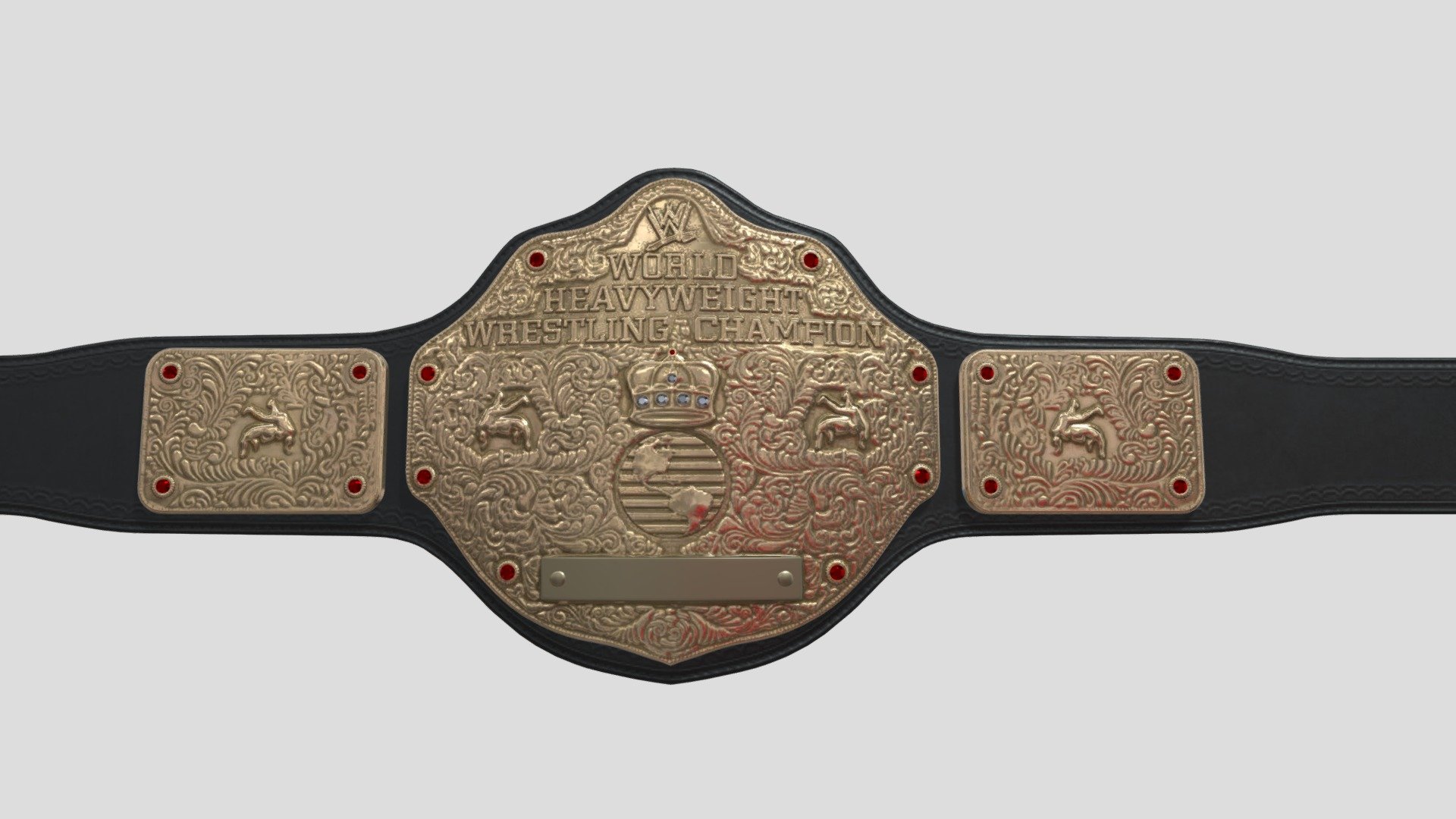 WWE Big Gold World Heavyweight Championship 3D Model