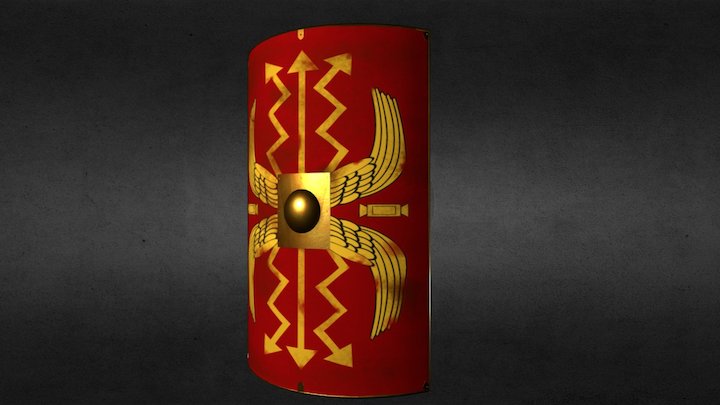 Roman Legionary Shield ("Scutum") 3D Model