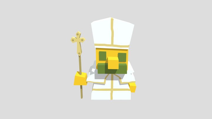 Mario as the Pope 3D Model