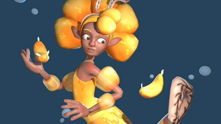 Seabunny mermaid 3D Model