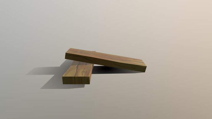 Wooden Plank 3D Model
