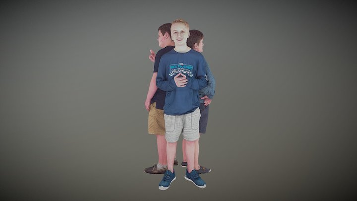 Family of 3 3D Model