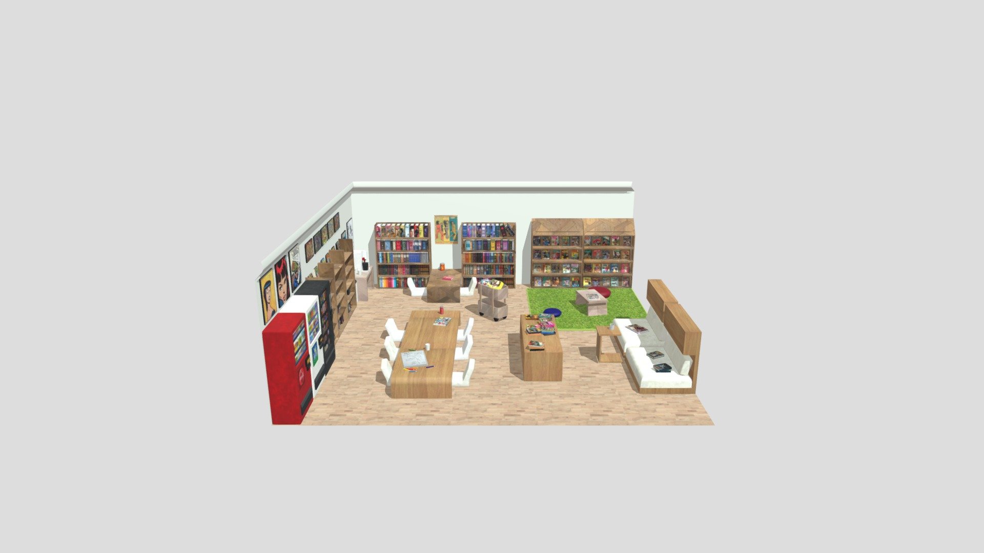Kim Comicbook Store Final - 3D model by Nayomii_Kim [c926b9a] - Sketchfab