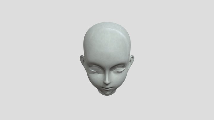 Anime Head Sculpt2 3D Model