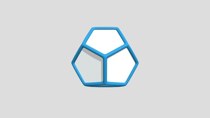 Smooth Dodecahedron Simple Geometry 3D Model