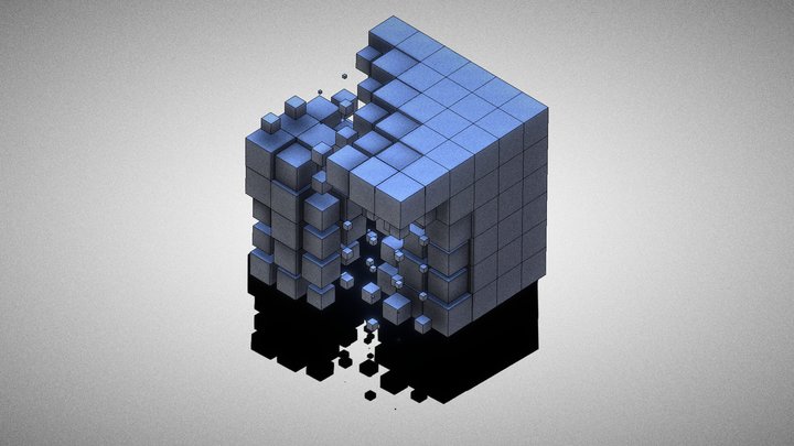 Cube Visual Effect Animation Perfect Loop 3D Model