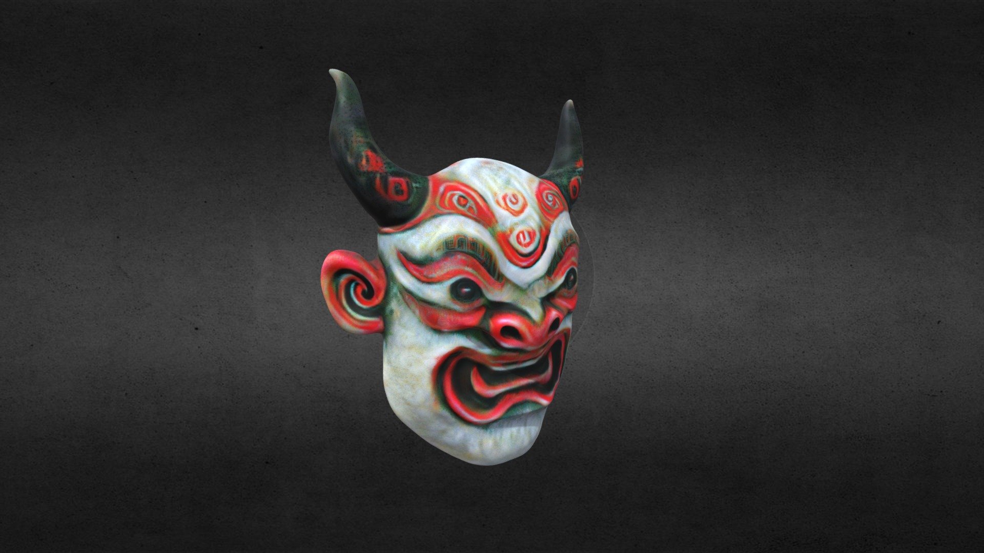 chinese demon mask Download Free 3D model by vicente betoret ferrero