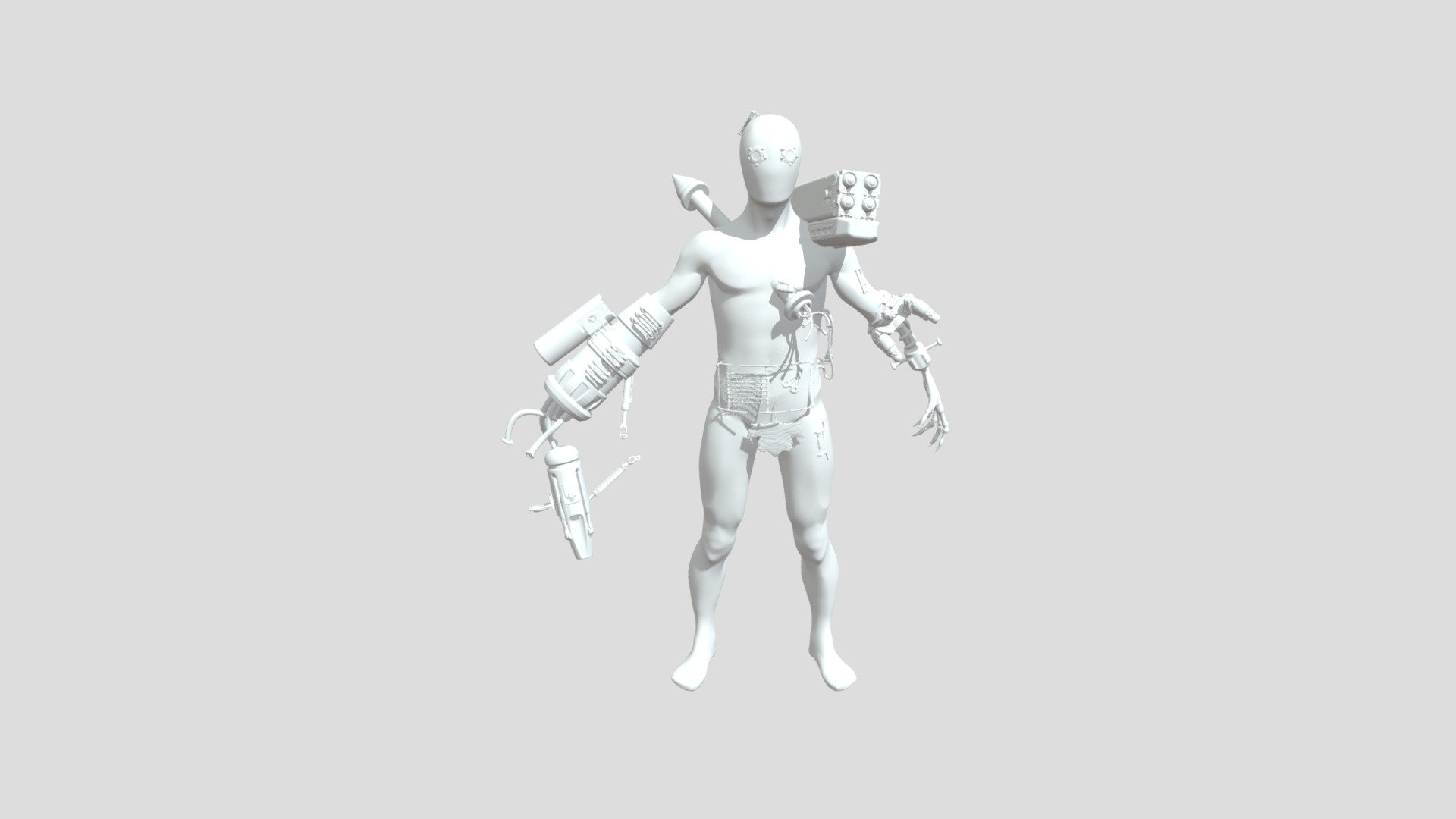 Kitbash Man - 3D model by SevenDollarFifty [c92b502] - Sketchfab